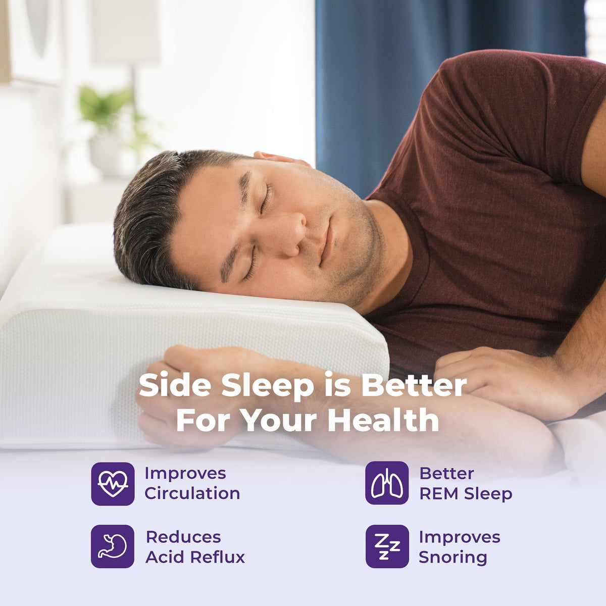 Onenes Deluxe Adjustable Side Sleeper Pillow
