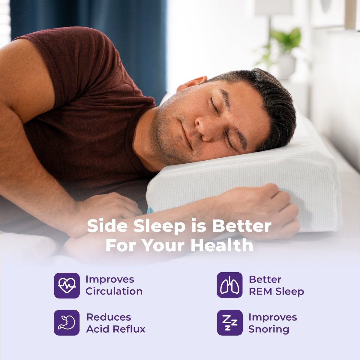 Onenes Adjustable Side Sleeper Pillow – Standard Size