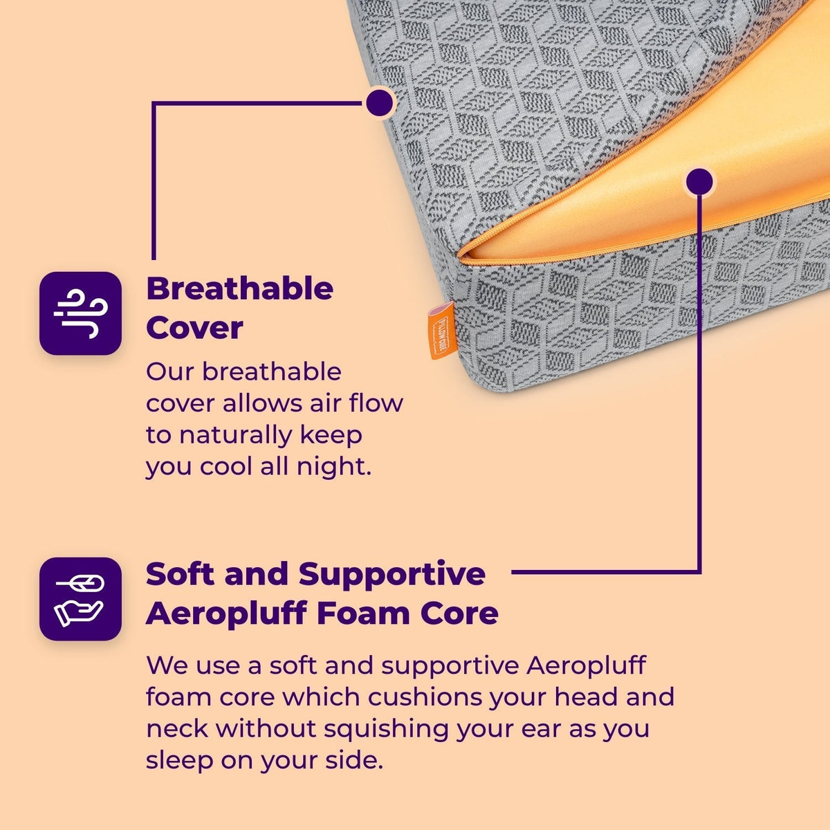Onenes Compact Side Sleeper Travel Pillow